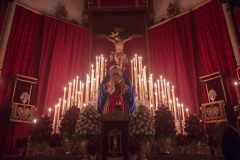 Cereria_La_Esperanza_Sevillana-altar de quinario de la Hermandad de la Hiniesta (Sevilla)